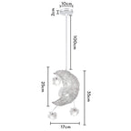 Csaelinth Medium Pendant, Cool White – Dimensions 17 x 25cm, 100cm Drop