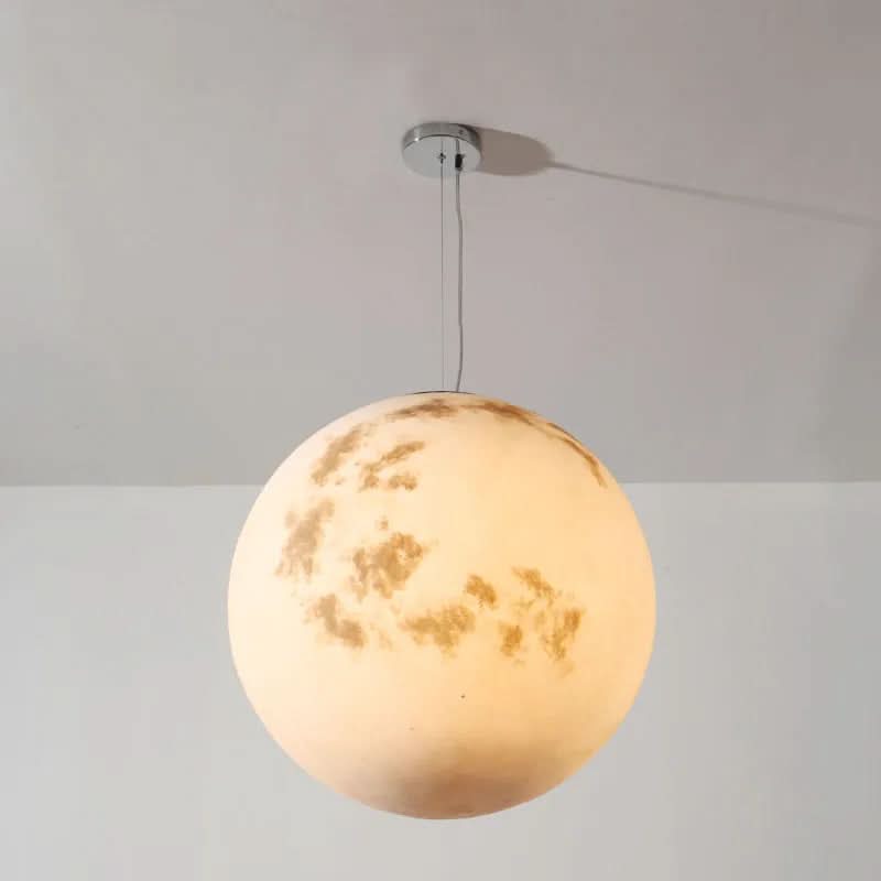 Lunar Textured Acrylic Globe Pendant Celestio – Product Detail 6