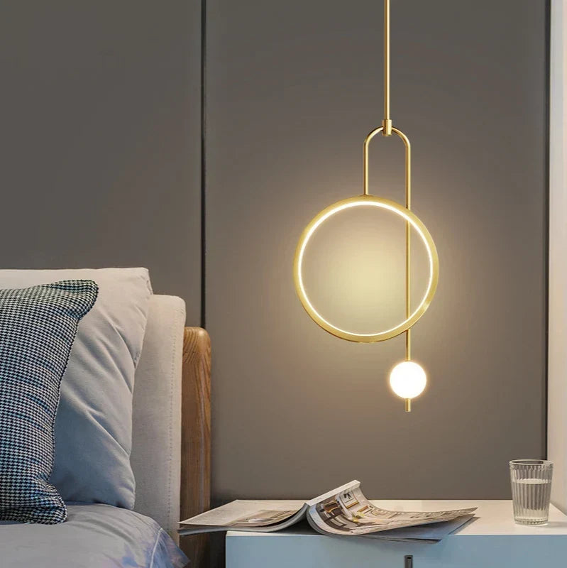 Modern Metal Ring Pendant Light Circlion