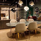 Warm Metal Disc Pendant Light Axion – Product Detail 6