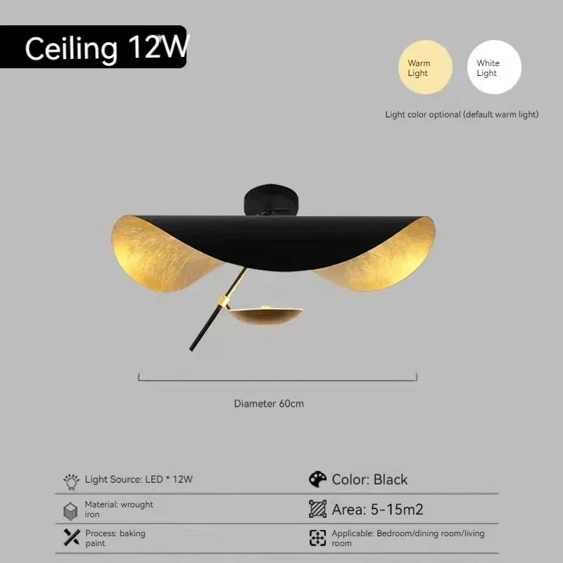 Sculptural Gold-Leaf Petal Pendant Light – Revonthal – Detail View