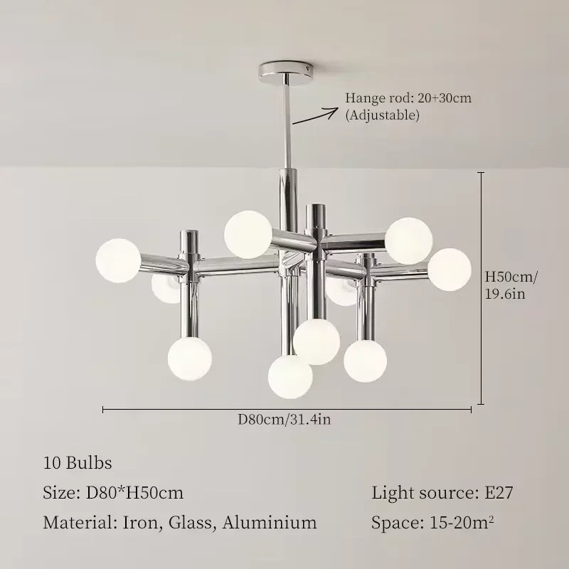 Mouth-Blown Glass Cluster Chandelier Forox – Product Detail 8