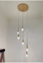 Crystal Raindrop Spiral Chandelier – Lumenvault – Lifestyle, Black Finish