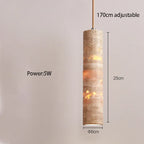 Travertine Cylinder Pendant Light – Ecelvix – Lifestyle View 3