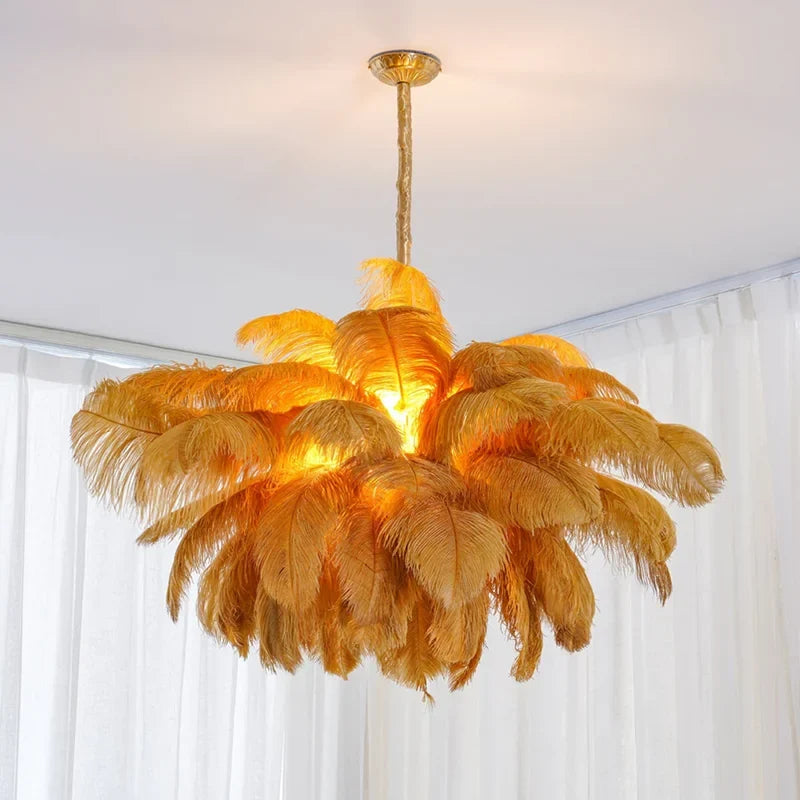 Nordic Feather Metal Pendant Light Vorixa – Product Detail 5