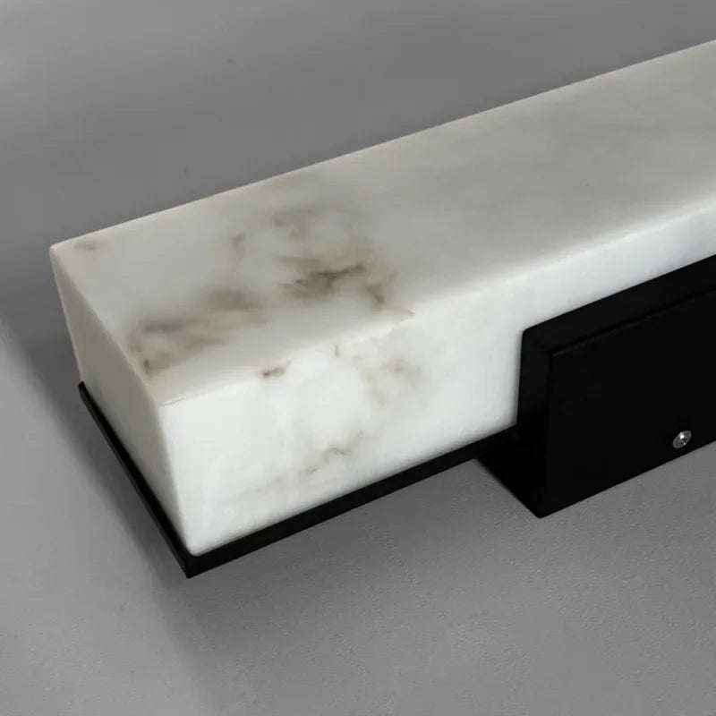 Faux Marble Sculptural Wall Sconce Eswyn – Corner Detail