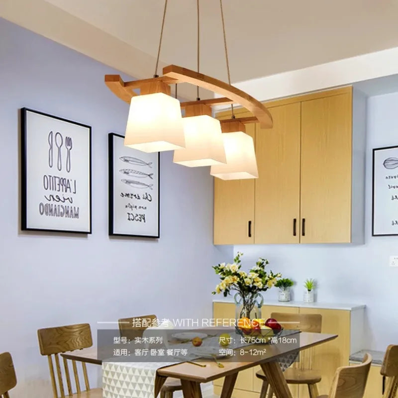 Japanese Inspired Wood Pendant Light Gelon – Hero Shot