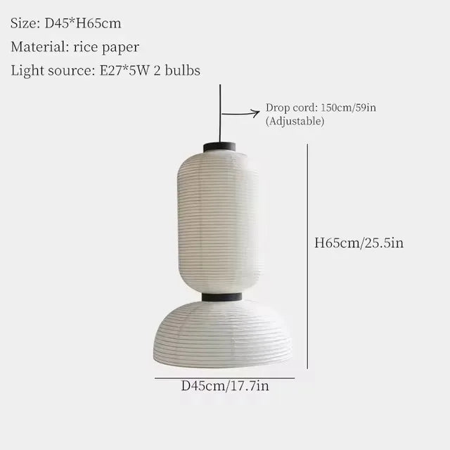 Japanese Paper Sphere Pendant Light Worixa – Product Detail 7