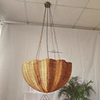 Organic Rattan Dome Pendant Light – Belicor – Lifestyle View 3