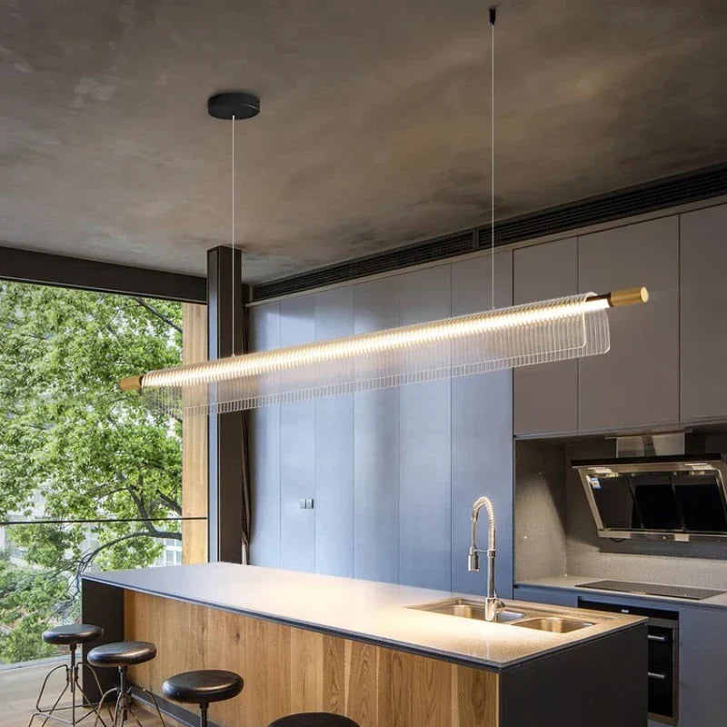 Elongated Metal Linear Pendant Light Fenox – Product Detail 11