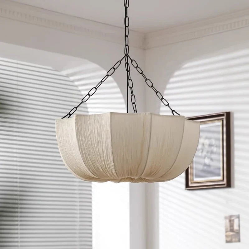 Japanese Fabric Sphere Pendant Light Serenova – Hero Shot