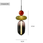 Layered Colored Glass Pendant Light Halaeon – Product Detail 9