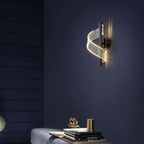 Sculptural Acrylic Helix Wall Sconce Spirex – Lifestyle View 2