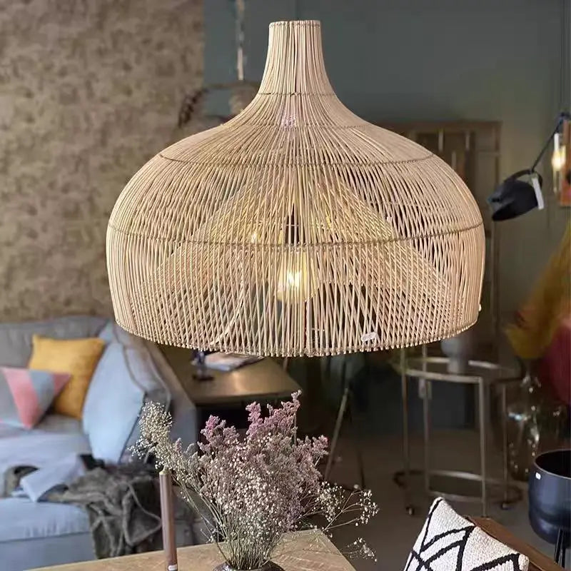 Rattan Japanese Pendant Light Felon