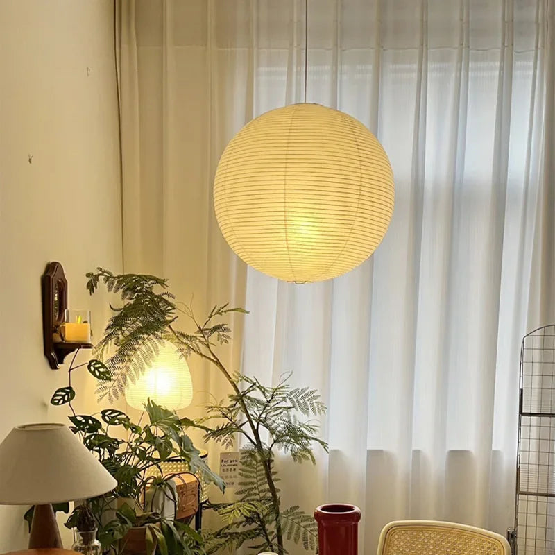 Soft Paper Sphere Pendant Light Xelorinth – Product Detail 5