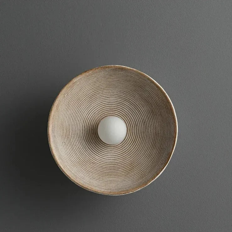 Sculptural Ribbed Resin Wall Sconce Ondura – Product Detail 8