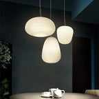 Scandinavian Ribbed Opal Pendant Light Solvik – Hero Shot
