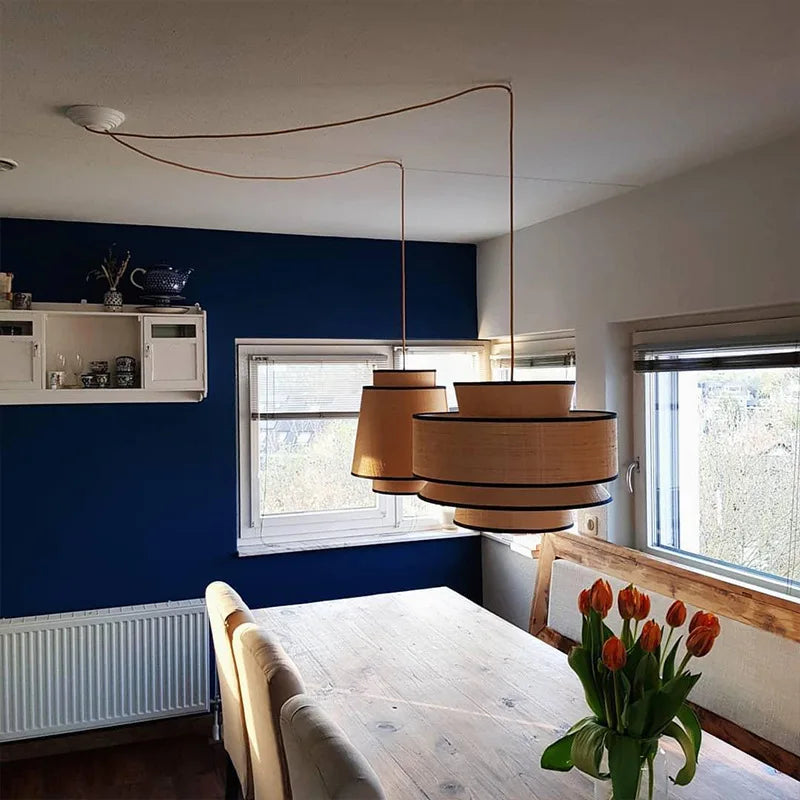 Solara pendant light — Tiered and Tapered silhouettes, dining room