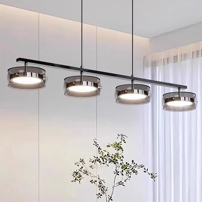 Smoke Alloy Minimalist Pendant Light Dzaeloria – Lifestyle View 3