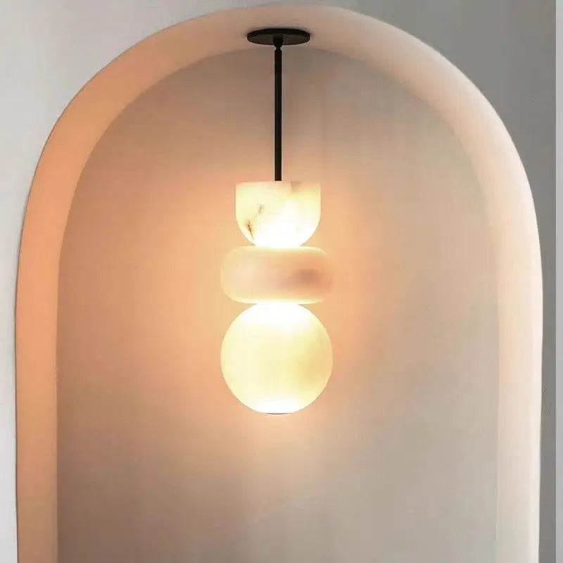 Spanish Marble Sculptural Pendant Light Zxaelon – Hero Shot