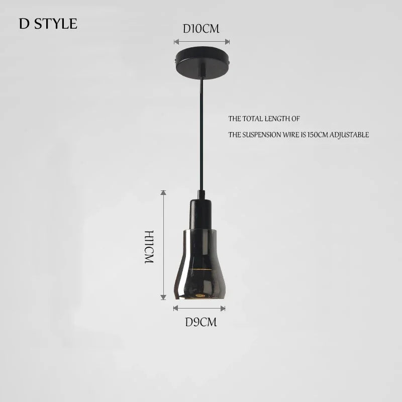 Mouth-Blown Glass Metal Pendant Light Orivex – Product Detail 8