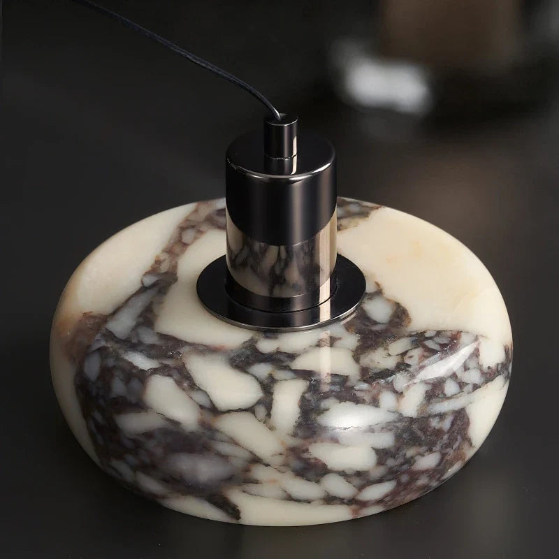 Veined Marble Disc Pendant Light – Crindova