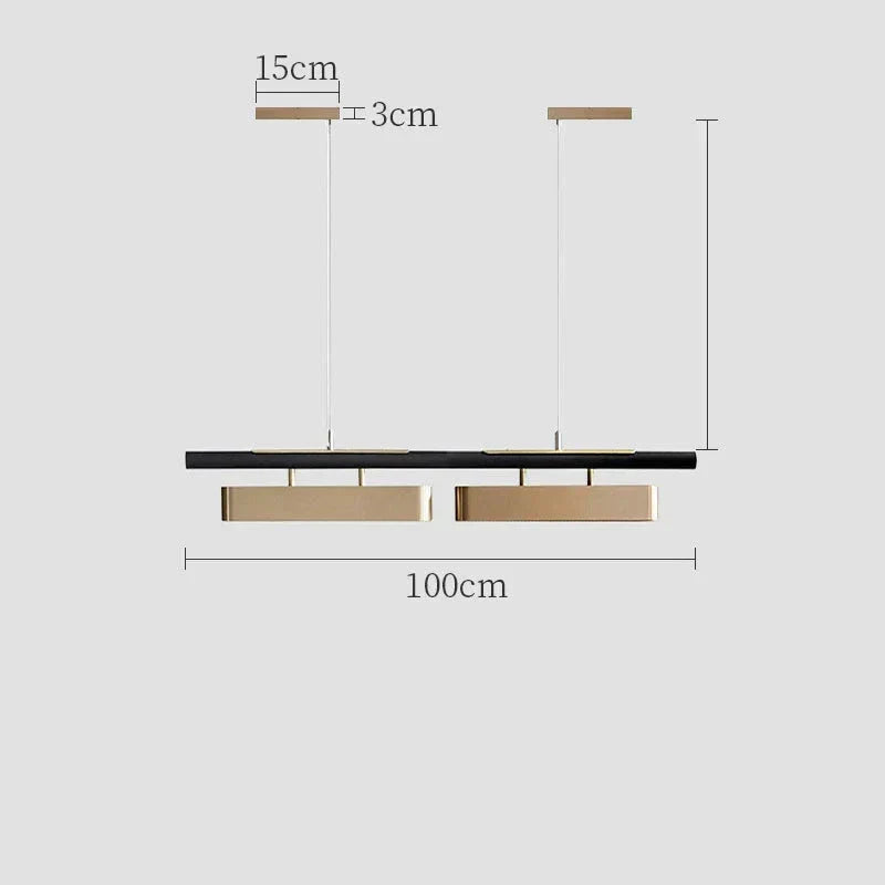 Cavero Linear Pendant Light – 100cm Dimensions Diagram