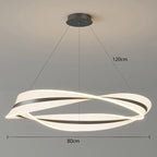 Sculptural Twisted Metal Pendant Light Cxaelindra – 80cm Size Detail