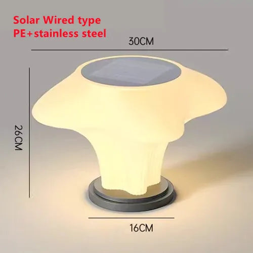 Sculptural Fluted Solar Pillar Light - Solvara