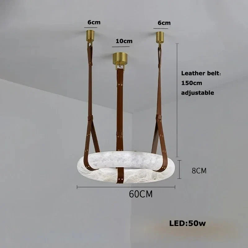 Halvorix ring chandelier, 60cm dimension chart