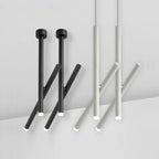 Angled Slim LED Cylinder Pendant Light – Ybelindra – Black and White Compared