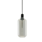 Czaelindra pendant light – Smoke Grey + Marble finish, Long silhouette