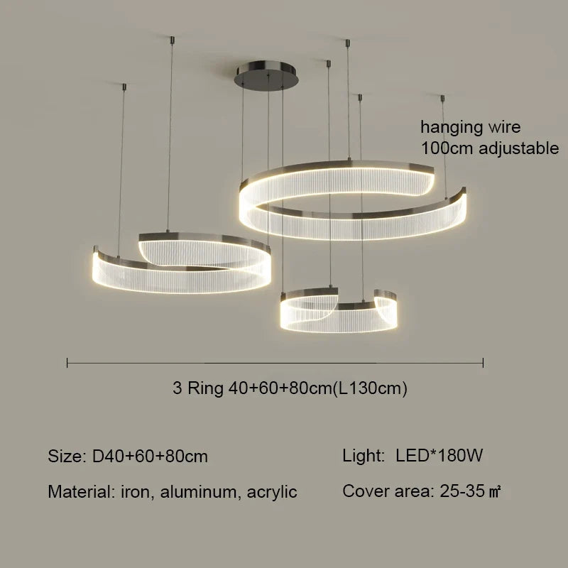 Geometric Acrylic Disc Chandelier Ywaelvix – Product Detail 12