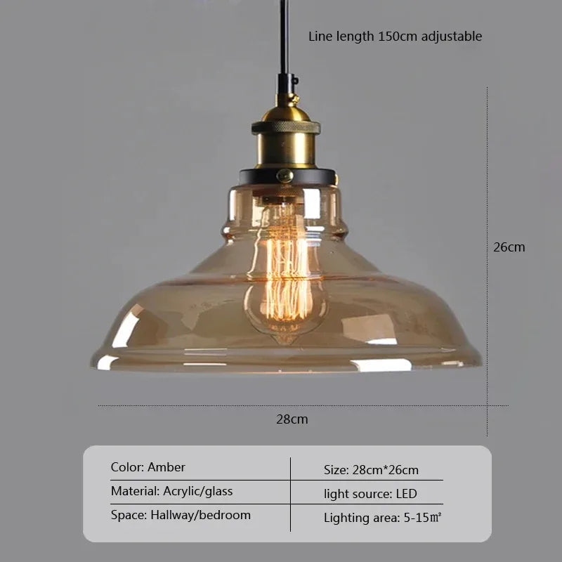 Glass Smoked Pendant Light Gerox