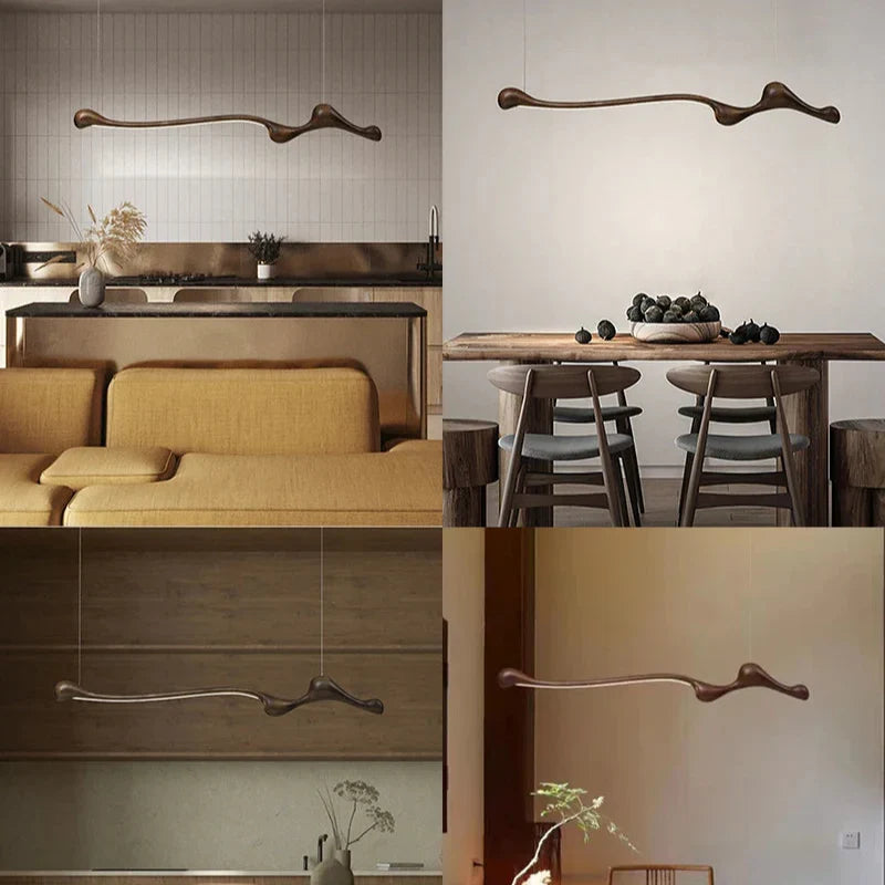 Natural Wood Drum Pendant Light Havendrix – Product Detail 6
