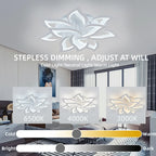 Sculptural Acrylic Petal Ceiling Light Kornox – Lifestyle View 4