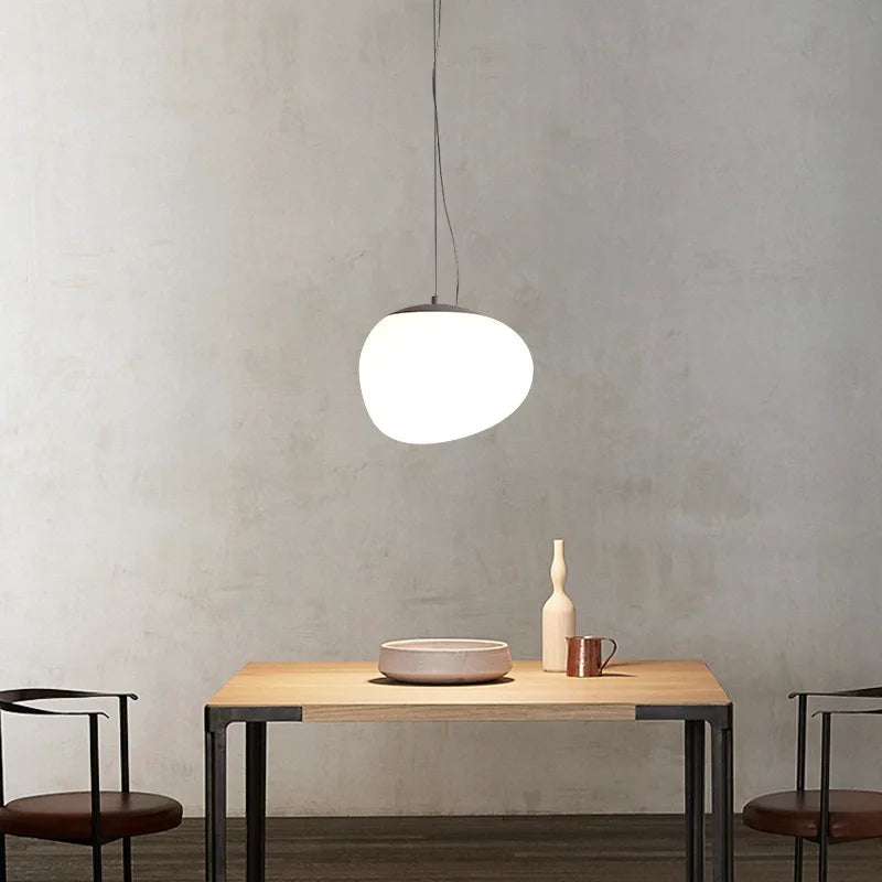 Frosted Opal Cloud Pendant Light – Eceloria – Lifestyle View 2