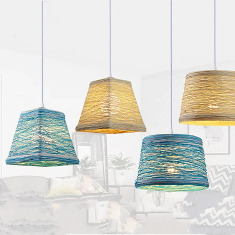 Handwoven Rattan Square Pendant Light Torvyn – Product Detail 8