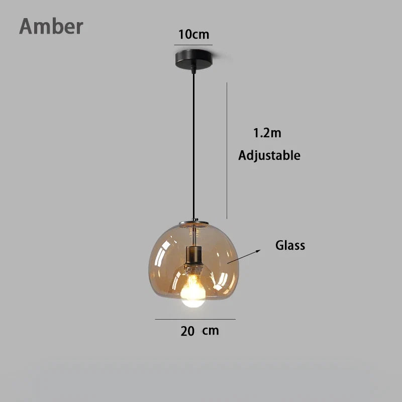 Double Glass Dome Pendant Light Hzaeloria – Product Detail 5