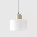 Pelindra Stained Glass Pendant – White Shade / Cream Cap