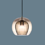 Fluted Glass Globe Pendant Light Celvorn – Product Detail 5