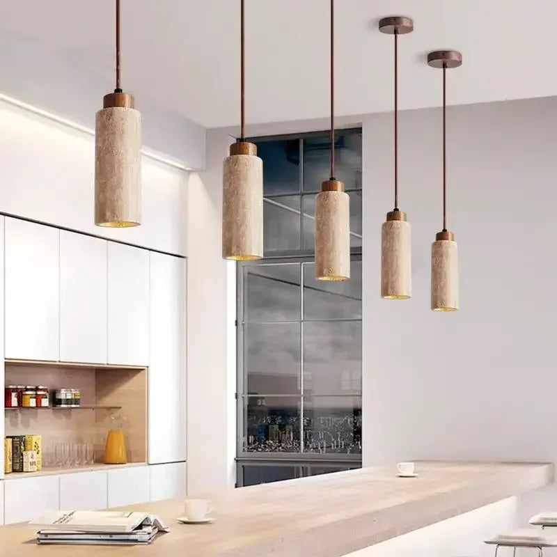 Travertine Stone Cylinder Pendant Light Yalivorn – Lifestyle Kitchen Cluster