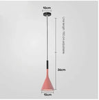 Modern Metal Cone Pendant Light Domesco — Pink