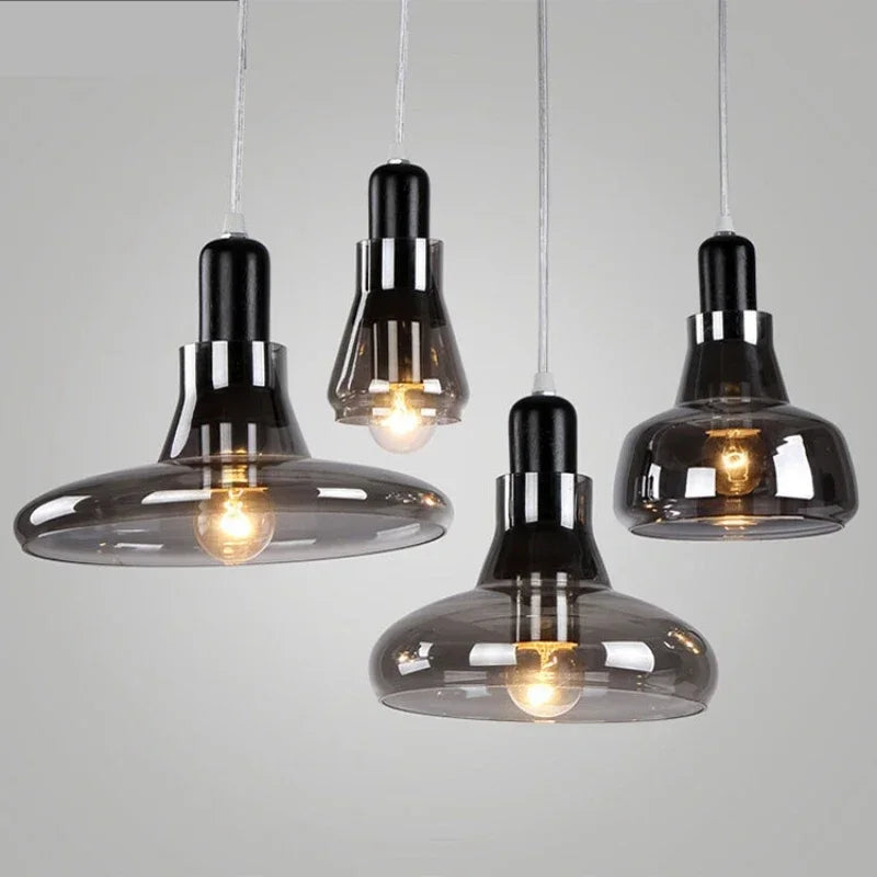 Mouth-Blown Glass Metal Pendant Light Orivex – Product Detail 12