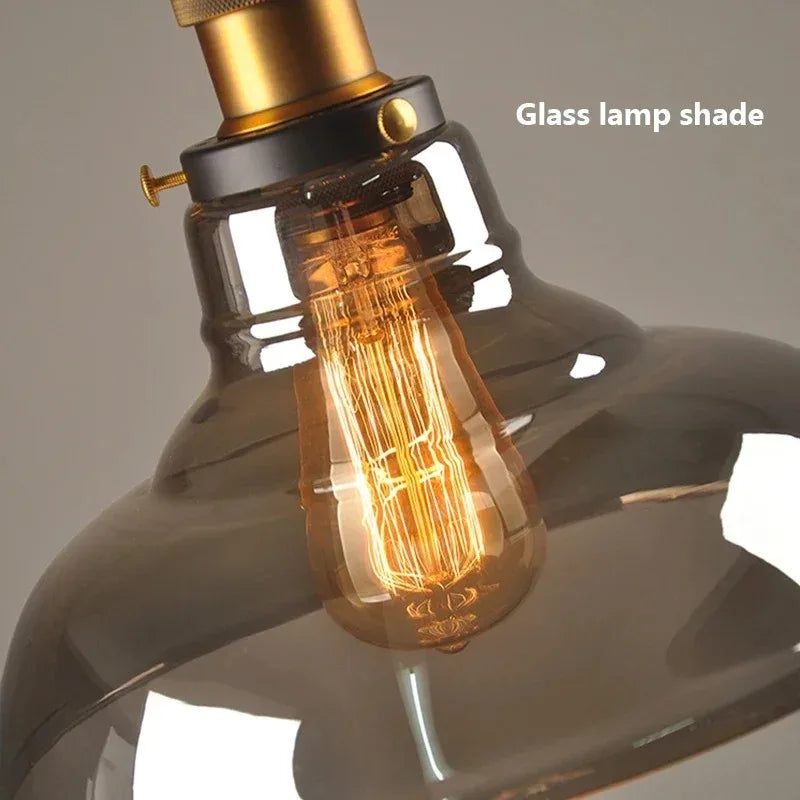 Glass Smoked Pendant Light Gerox