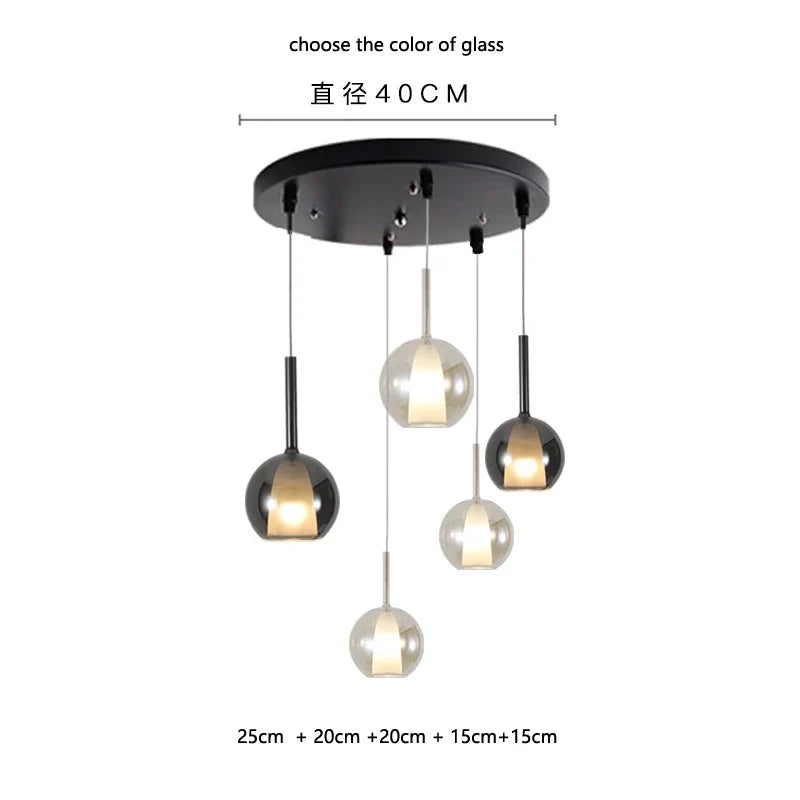 Dual Glass Bell Globe Pendant Light Bellonix – Product Detail 14