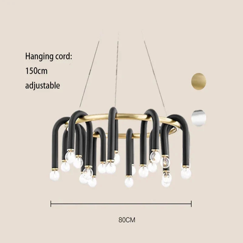 Minimalist Aluminum Linear Chandelier Velanto – Product Detail 8