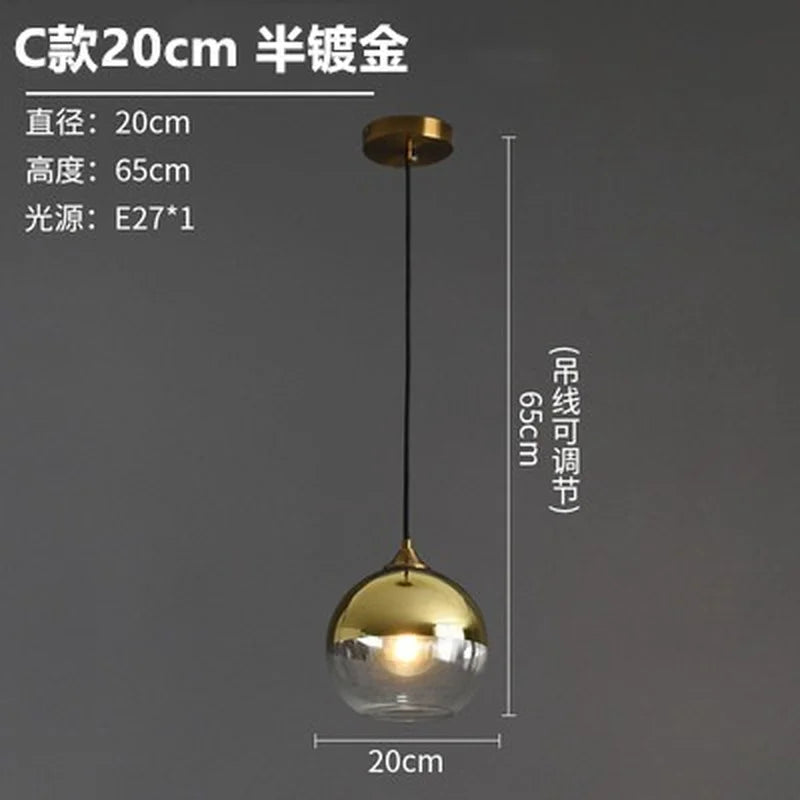 Smoked Glass Globe Pendant Light – Izaelvix – Product Detail 12