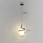 Spiral Metal Orb Pendant Light – Luvoria – Black Dimensions