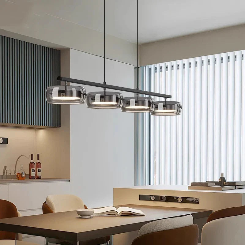 Minimalist Linear Flush Pendant Light Casovex – Hero Shot
